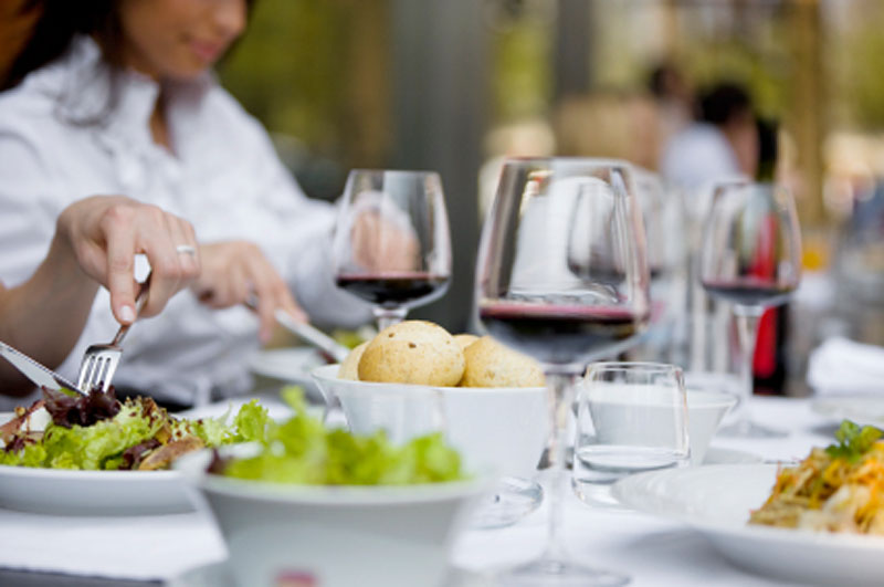 Lunch on the terrace.