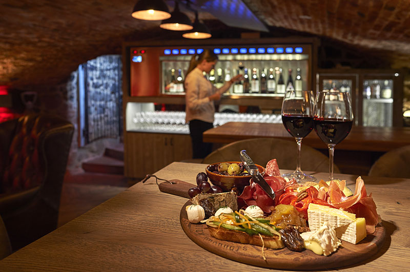 Wine tasting cellar.